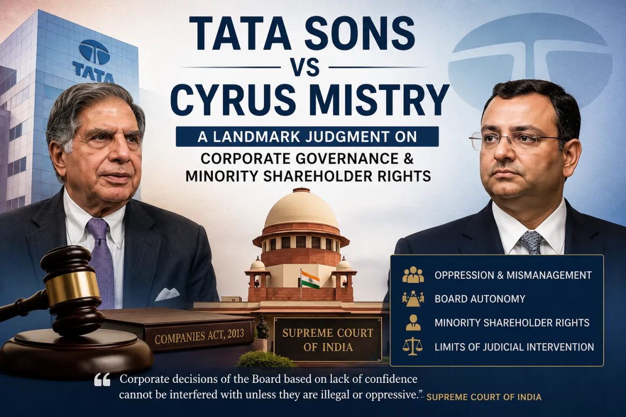 Tata Sons vs Cyrus Mistry Case: Supreme Court Judgment &amp; Corporate Governance